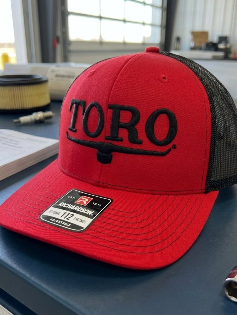 Toro Lawn Mower Turf Equipment Embroidered Red Black Richardson 112 Hat Retro US